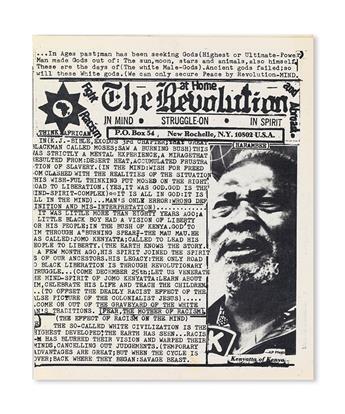 (RADICALISM--PAN-AFRICANISM.) TOMAZ, DR. JAMAL BEN. The Revolution at Home, five issues.